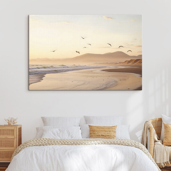 Cuadros Aves sobrevolando una playa (SKU: s43162) Cuadros Cuadros Aves sobrevolando una playa (SKU: s43162)