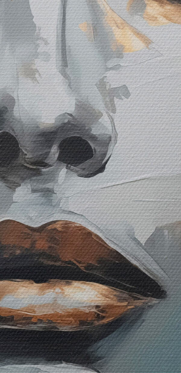 Painting of a woman's face Painting of a woman's face