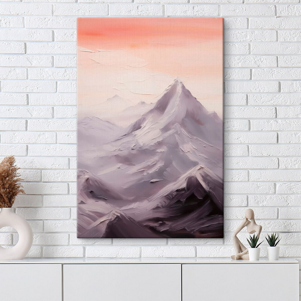 Mountain range with snow