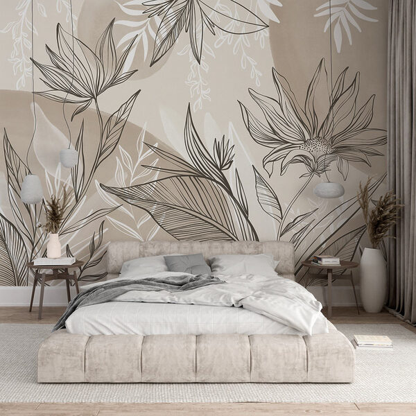 Delicado diseño floral lineal Delicado diseño floral lineal