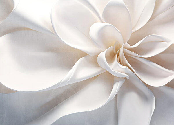 Flor de tela blanca Flor de tela blanca