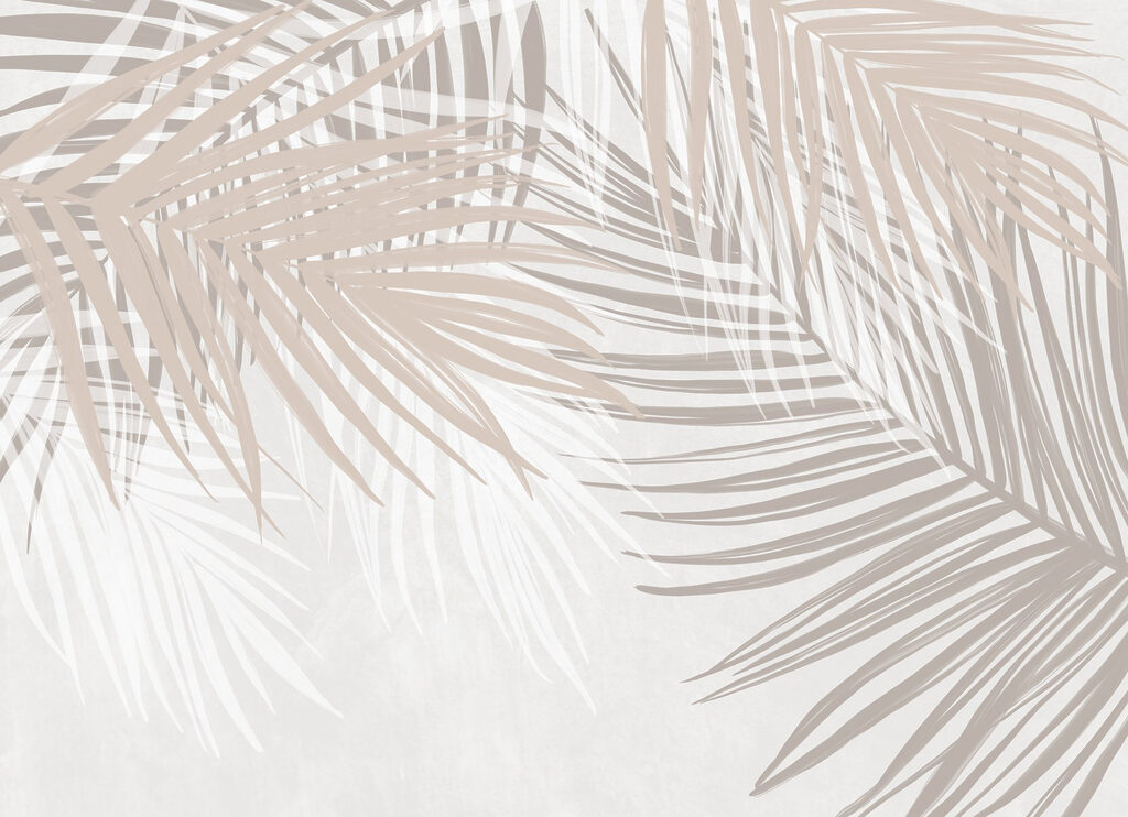Suaves tonos de hojas de palmera se entrelazan. Suaves tonos de hojas de palmera se entrelazan.