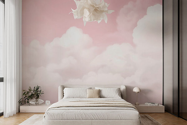Cielo rosa con nubes Cielo rosa con nubes