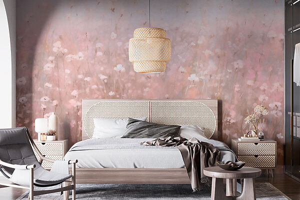 Field of pink flowers