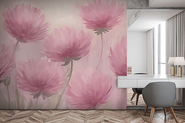 Pintura de flores rosas Pintura de flores rosas