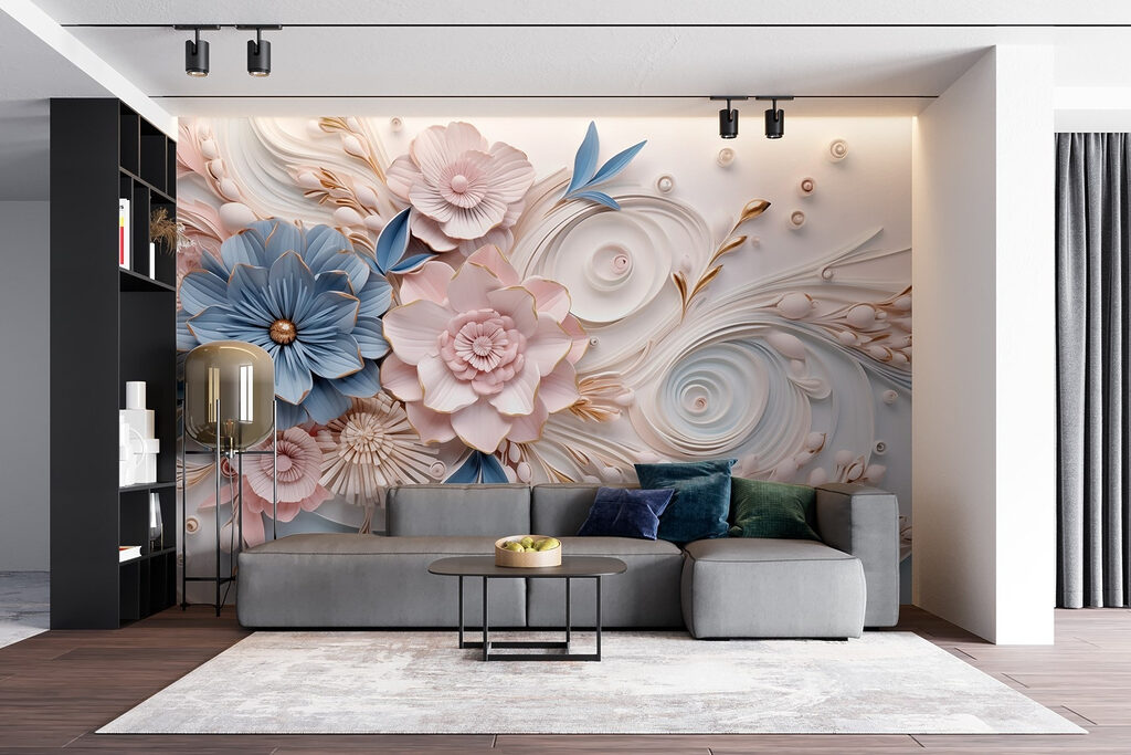 Paper flowers and leaves Paper flowers and leaves