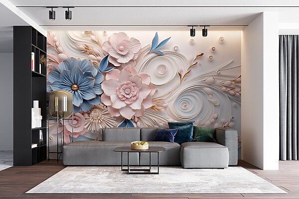 Paper flowers and leaves Paper flowers and leaves