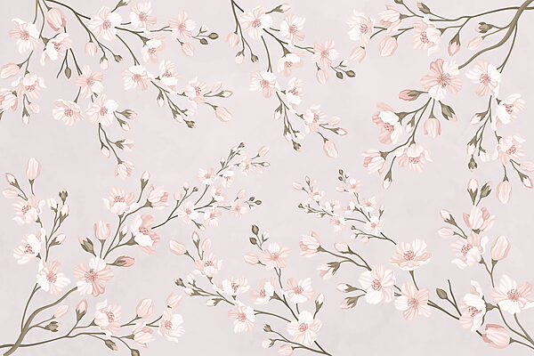 Patrón de flores sobre fondo blanco Patrón de flores sobre fondo blanco