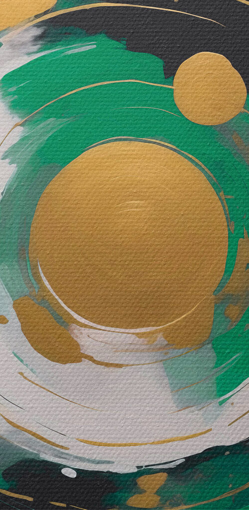 Dynamic circular patterns in vibrant hues