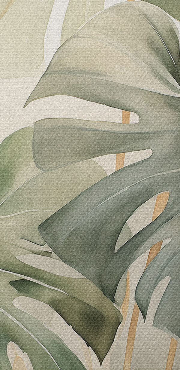 Painting of leaves on a white background Painting of leaves on a white background