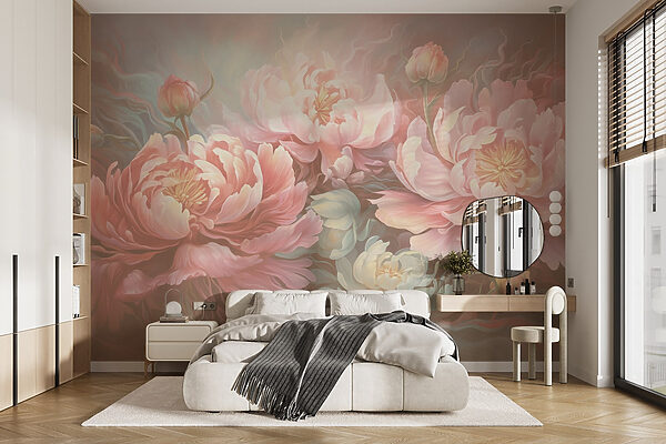 Pintura de flores sobre una superficie Pintura de flores sobre una superficie