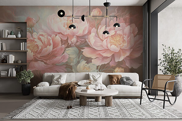 Pintura de flores sobre una superficie Pintura de flores sobre una superficie