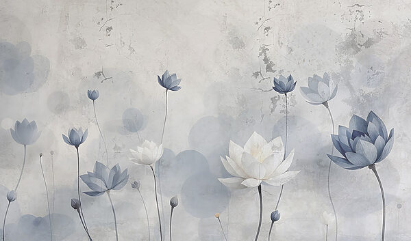 Papel pintado con flores Papel pintado con flores