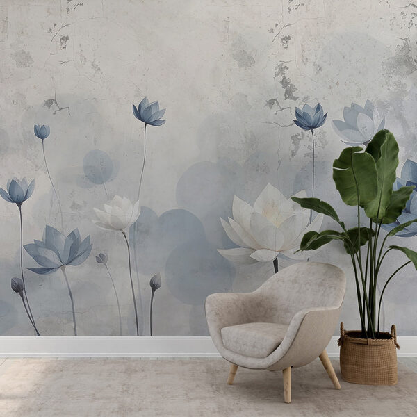 Papel pintado con flores Papel pintado con flores