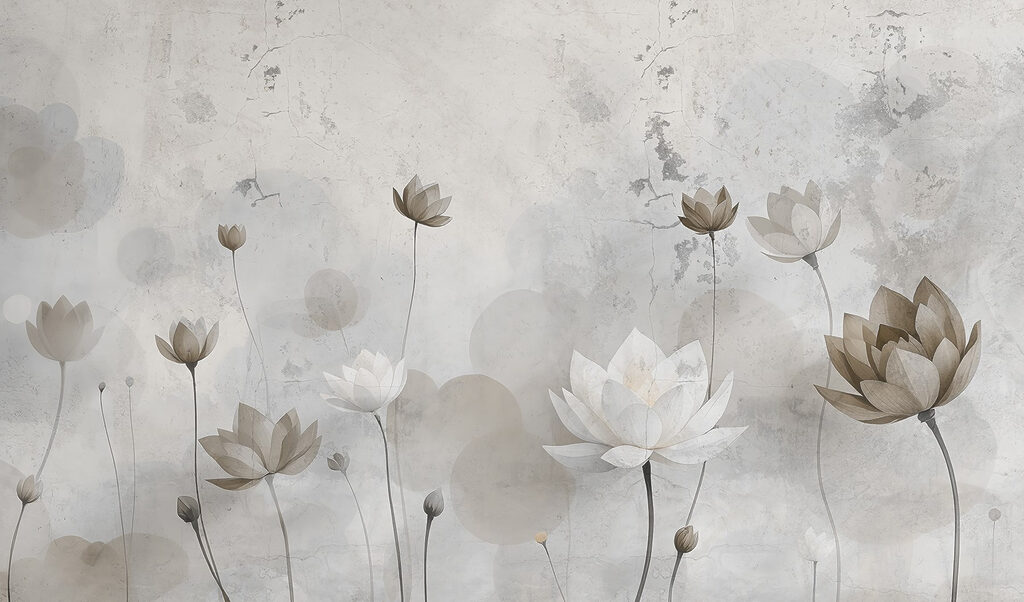 Papel pintado con flores Papel pintado con flores