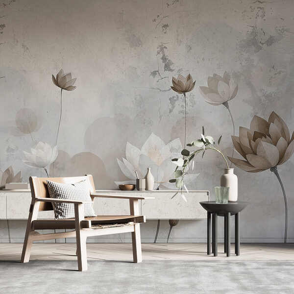 Papel pintado con flores Papel pintado con flores