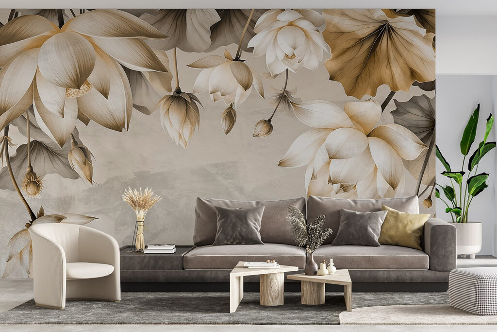 Delicate blooms on a subtle backdrop