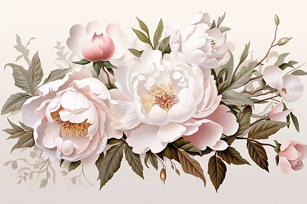 Flores delicadas en colores suaves Flores delicadas en colores suaves