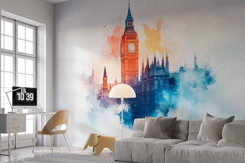 Clock tower in the clouds Clock tower in the clouds