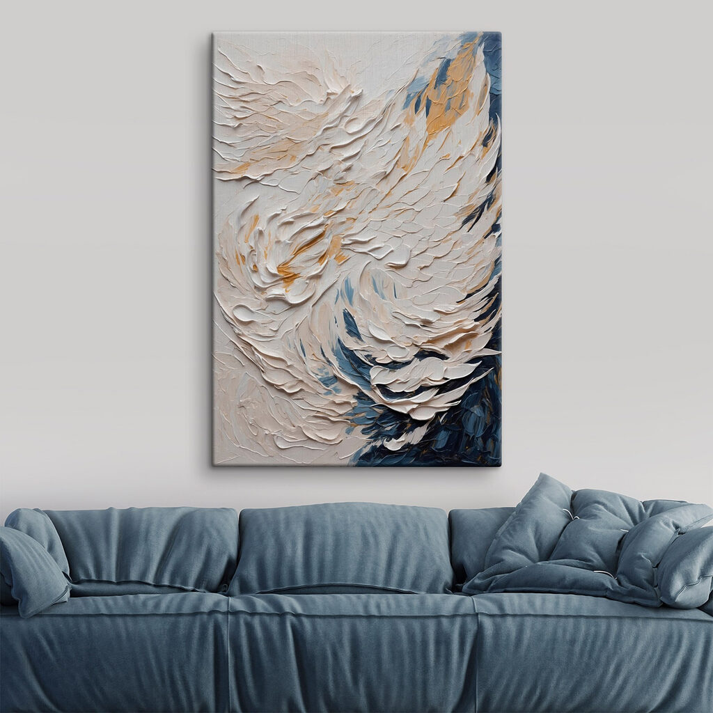 White and blue painting White and blue painting