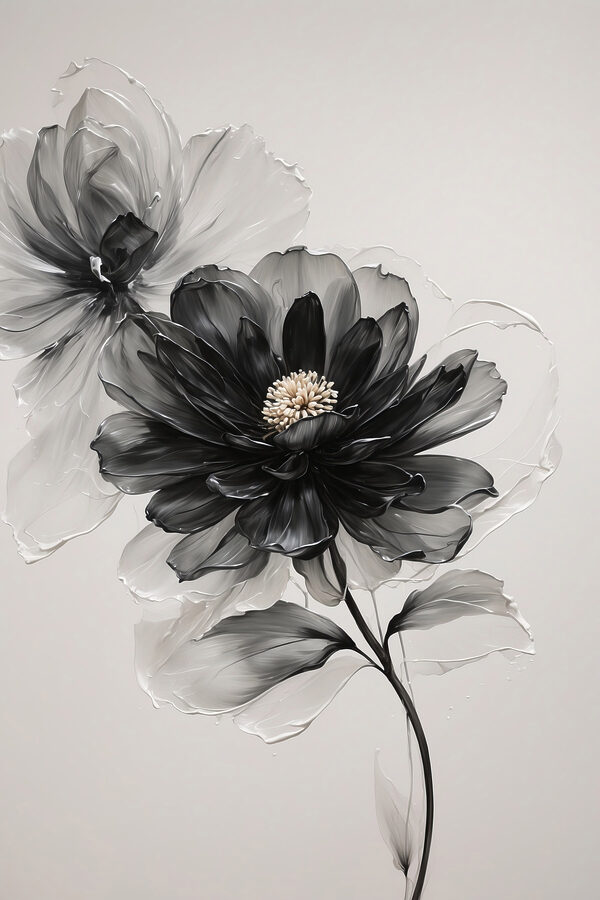 Black and white flower Black and white flower