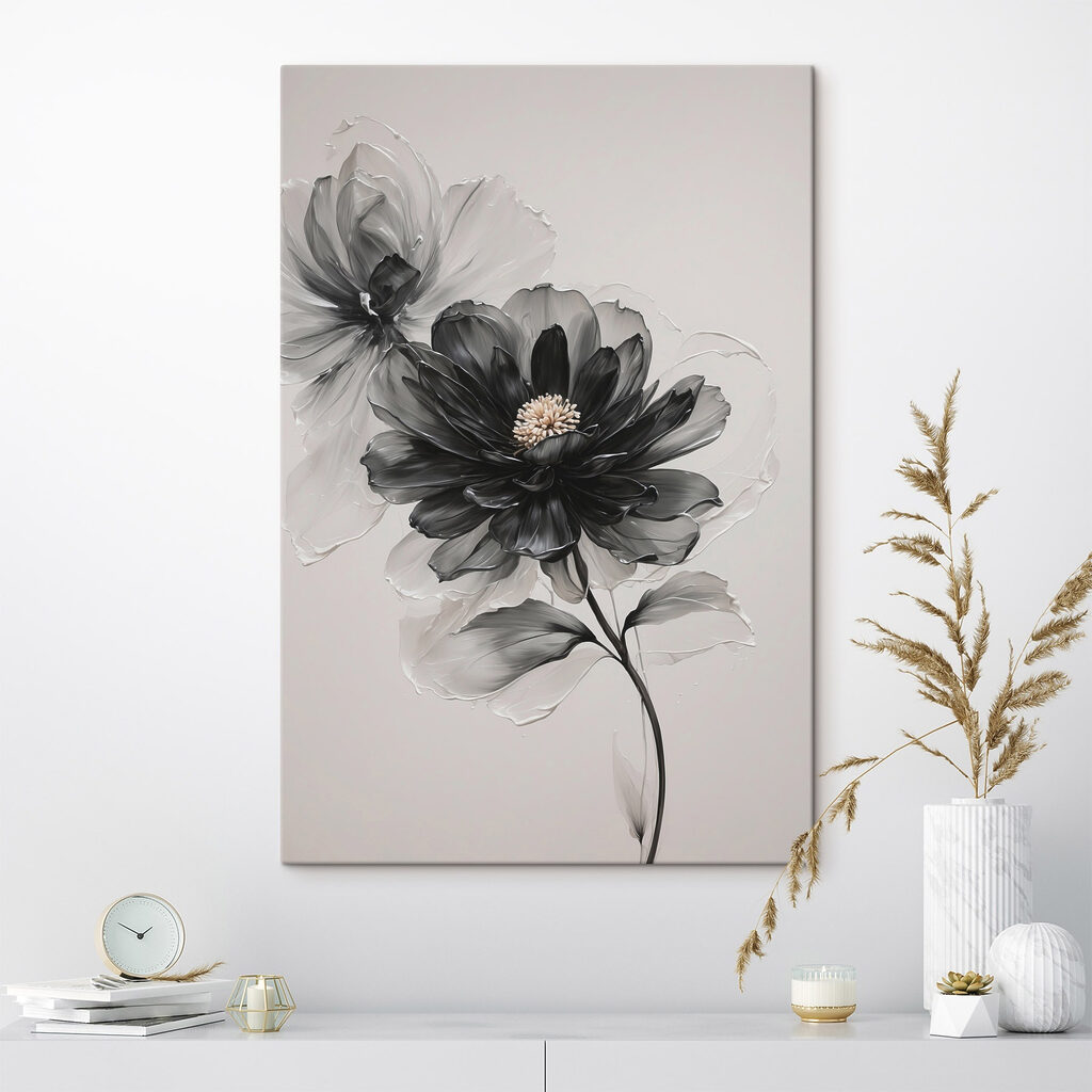 Black and white flower Black and white flower