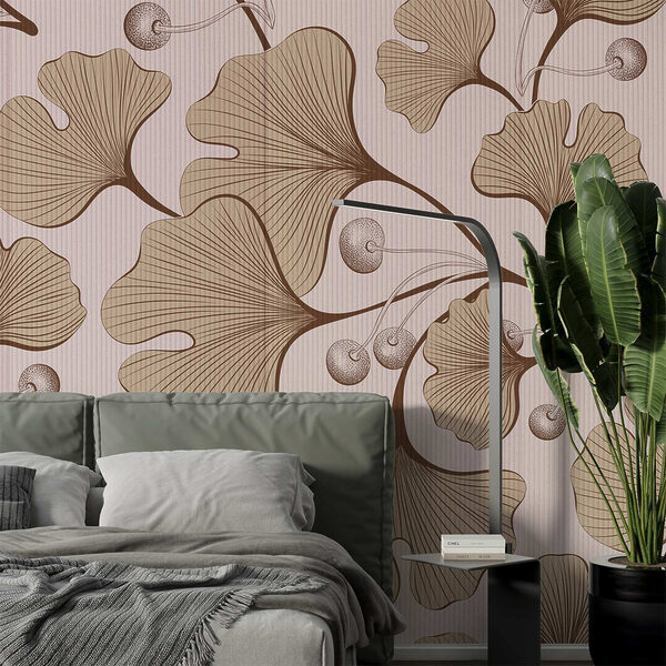 Elegante estampado botánico en tonos suaves Elegante estampado botánico en tonos suaves