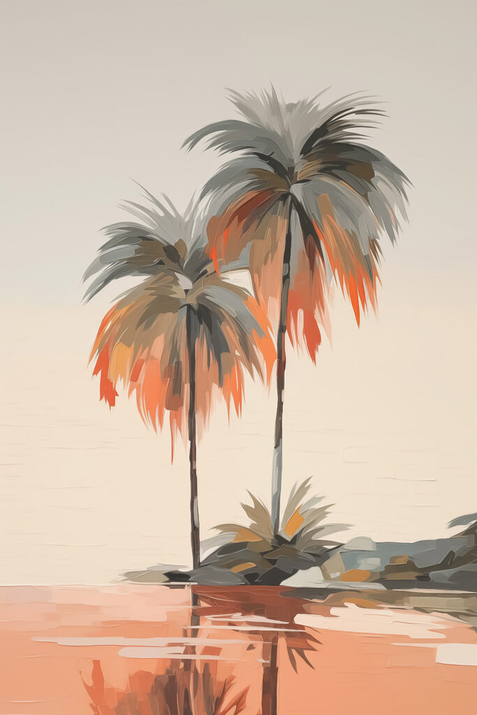 Palm trees on a beach Palm trees on a beach