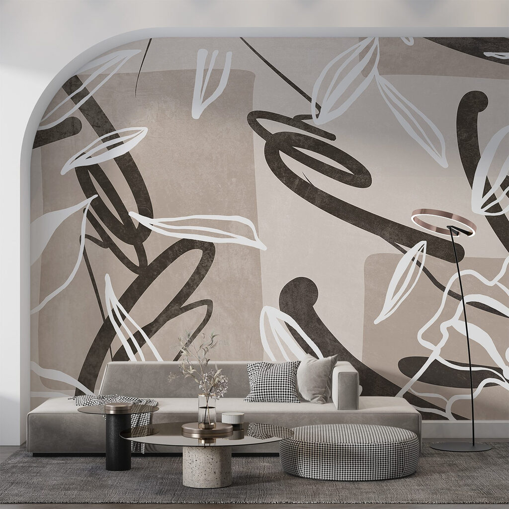 Abstract floral patterns in soft tones