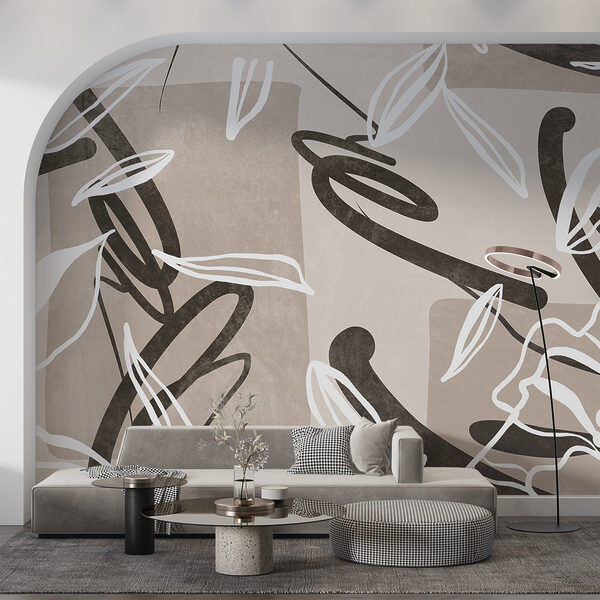 Abstract floral patterns in soft tones