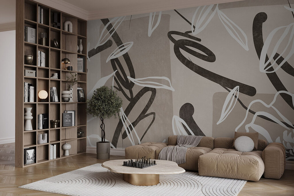 Abstract floral patterns in soft tones