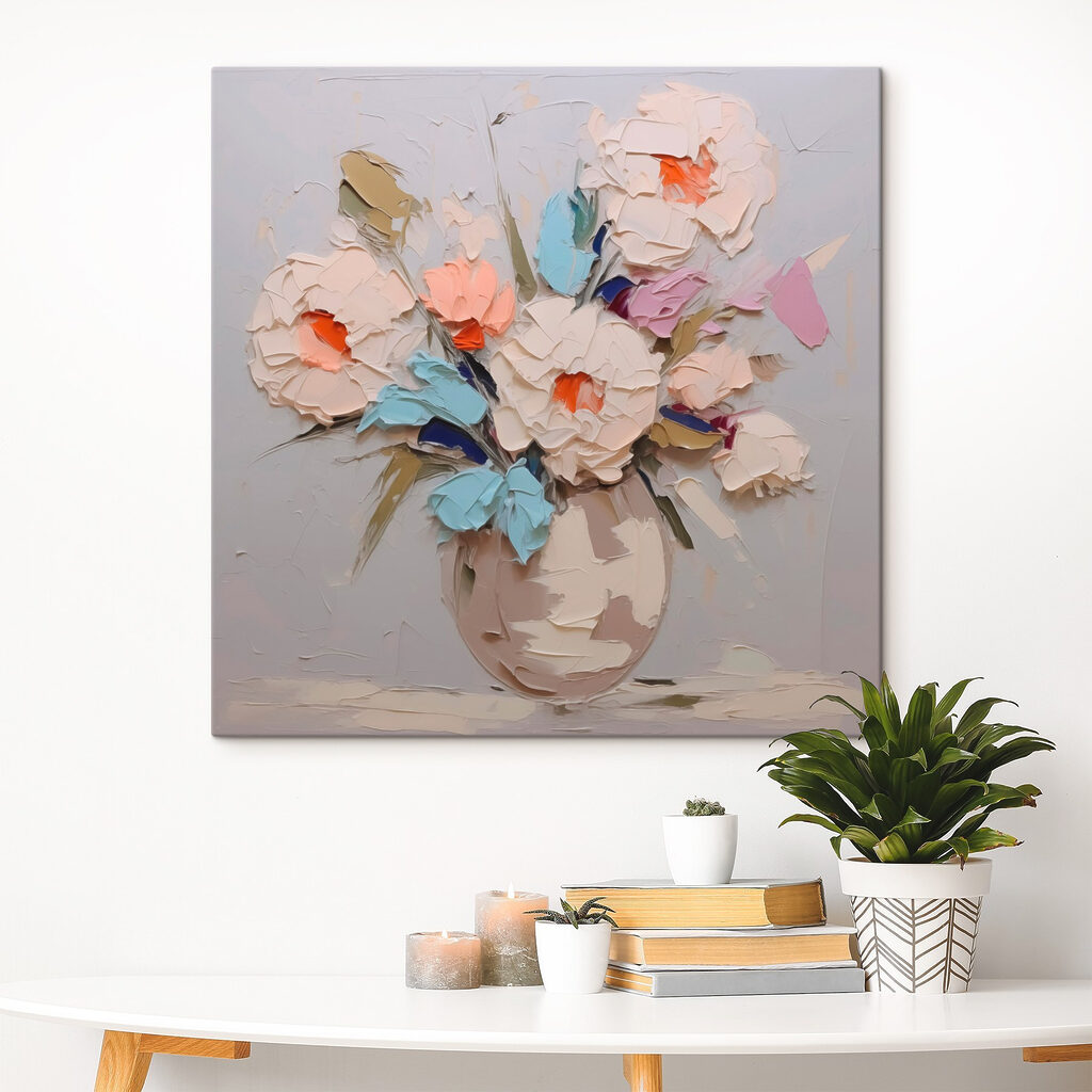 Painting of flowers in a vase Painting of flowers in a vase
