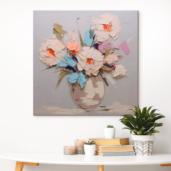 Painting of flowers in a vase Painting of flowers in a vase