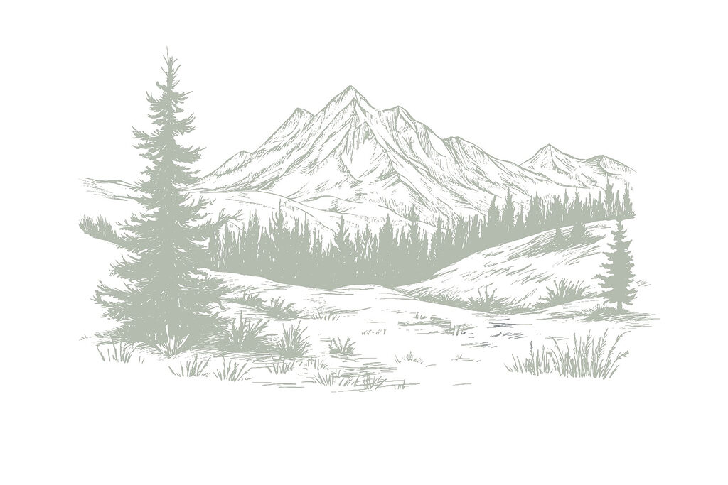 Dibujo de una cadena montañosa Dibujo de una cadena montañosa