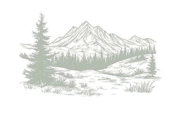 Dibujo de una cadena montañosa Dibujo de una cadena montañosa