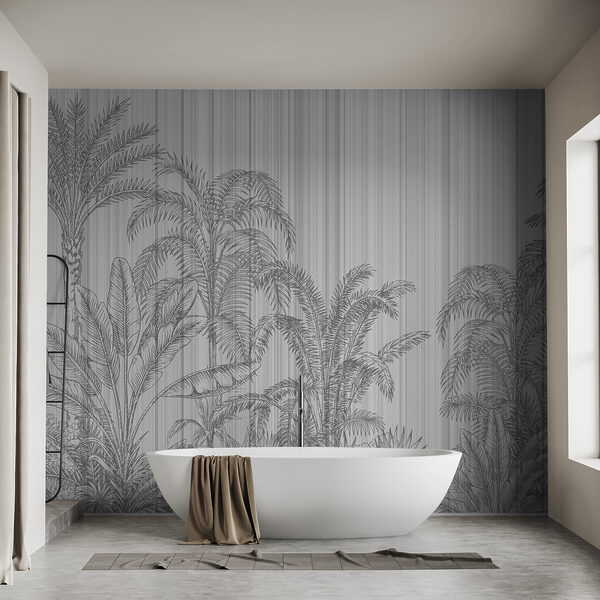 Fondo gris y blanco con palmeras Fondo gris y blanco con palmeras