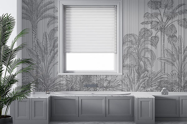 Fondo gris y blanco con palmeras Fondo gris y blanco con palmeras