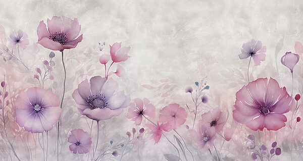 Pintura de flores sobre fondo blanco Pintura de flores sobre fondo blanco