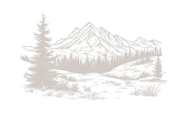 Dibujo de una cadena montañosa Dibujo de una cadena montañosa