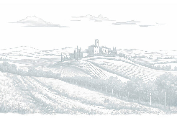 Paisaje con una casa y árboles Paisaje con una casa y árboles
