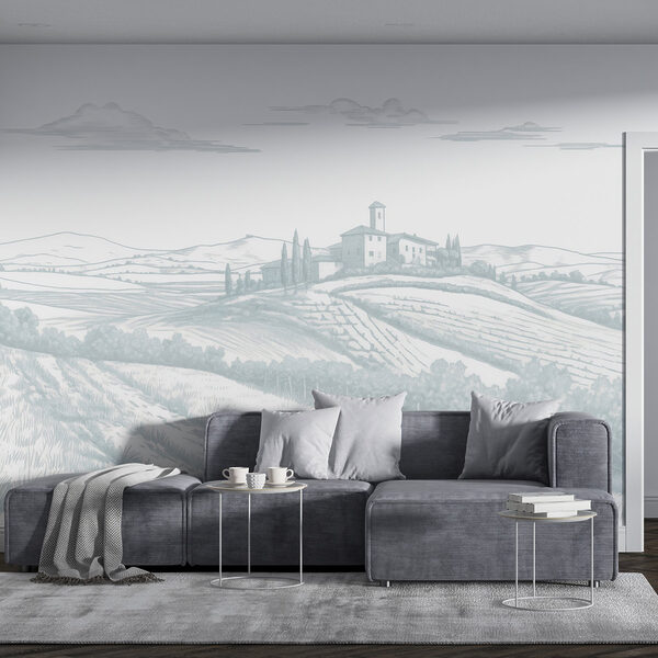 Paisaje con una casa y árboles Paisaje con una casa y árboles