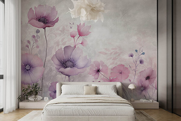 Pintura de flores sobre fondo blanco Pintura de flores sobre fondo blanco