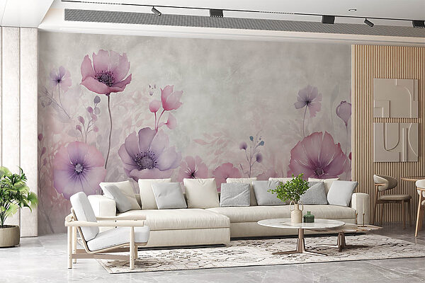 Pintura de flores sobre fondo blanco Pintura de flores sobre fondo blanco