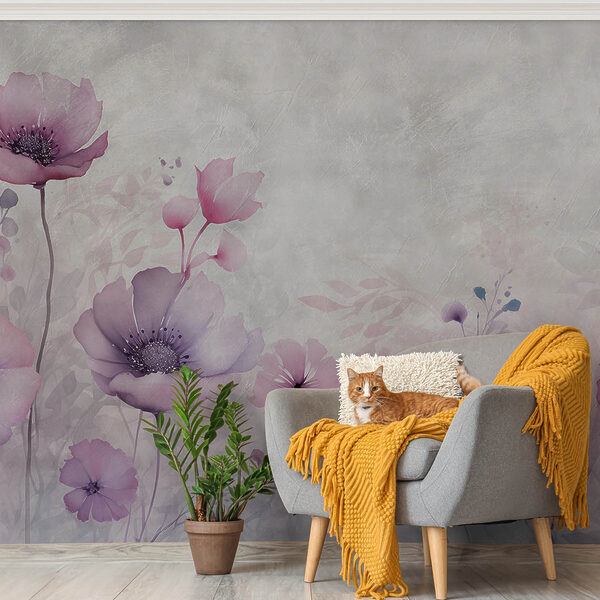 Pintura de flores sobre fondo blanco Pintura de flores sobre fondo blanco
