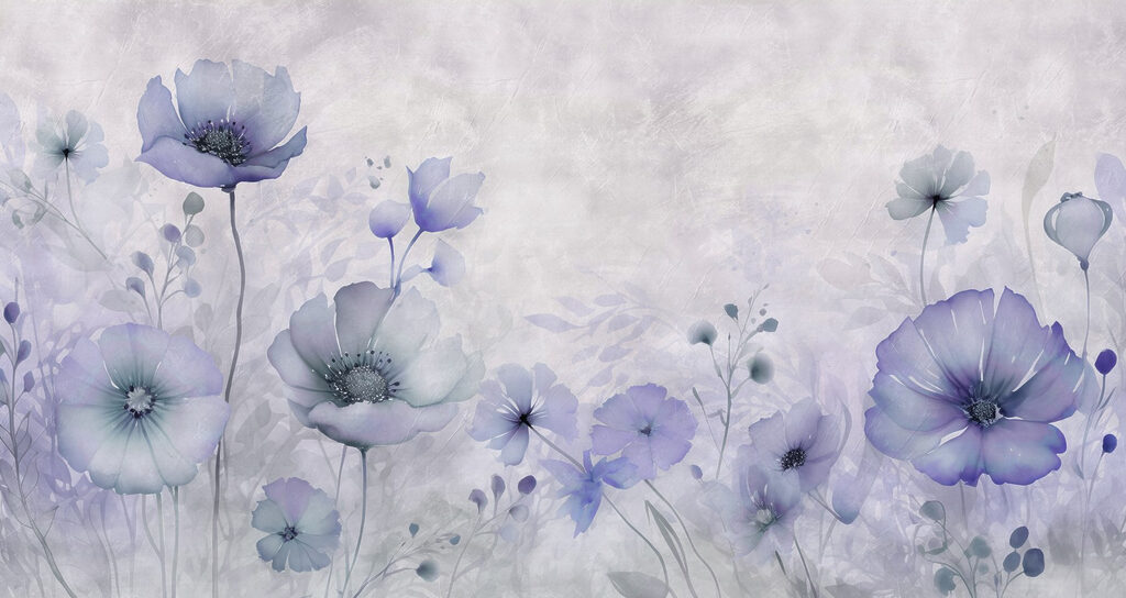 Pintura de flores sobre fondo blanco Pintura de flores sobre fondo blanco