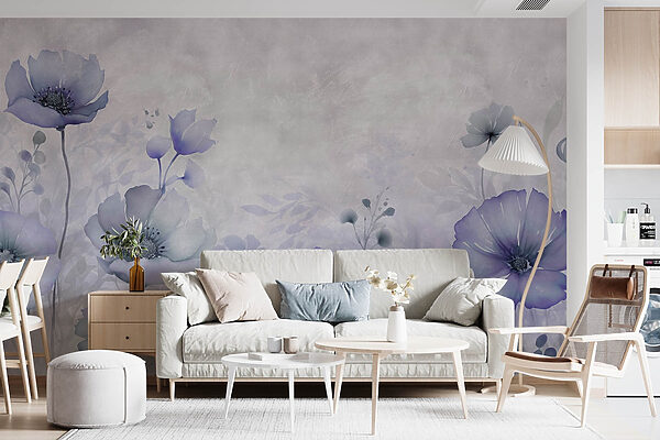 Pintura de flores sobre fondo blanco Pintura de flores sobre fondo blanco