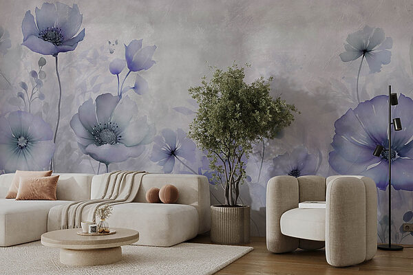 Pintura de flores sobre fondo blanco Pintura de flores sobre fondo blanco