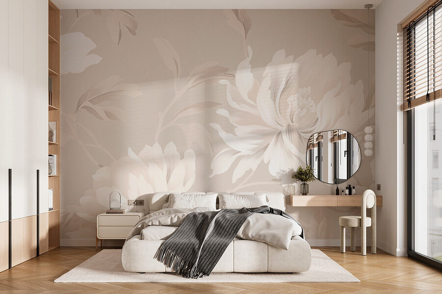 Elegante diseño floral en tonos suaves