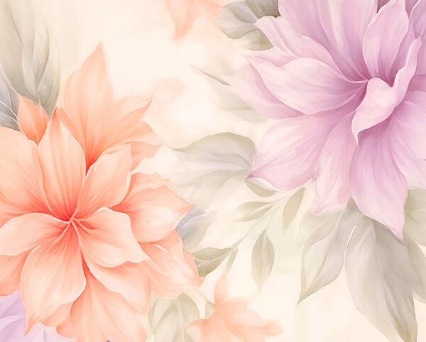Flores suaves en suaves tonos pastel Flores suaves en suaves tonos pastel