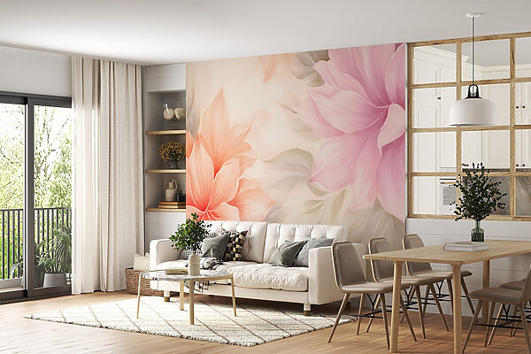 Flores suaves en suaves tonos pastel Flores suaves en suaves tonos pastel